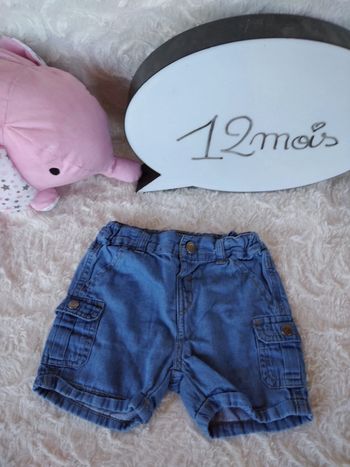 Short style jeans Fille 12 mois Kiabi