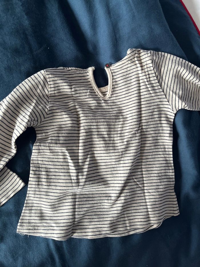 Lot 2 t-shirt manches longues 9 mois - photo numéro 3