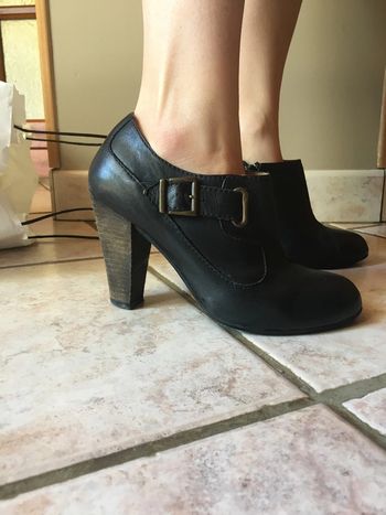 Bottines noires cuir San marina