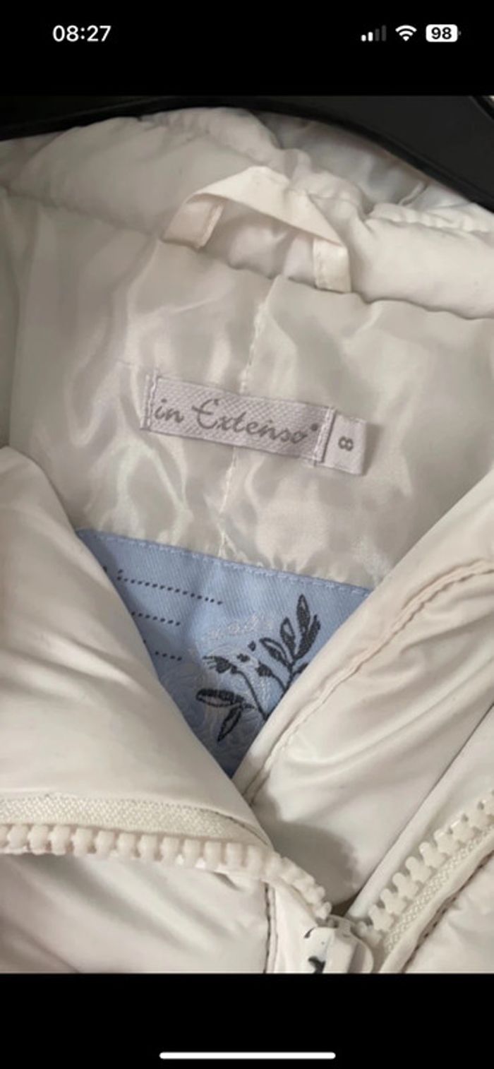Doudoune blanche avec capuche 8 ans - photo numéro 5