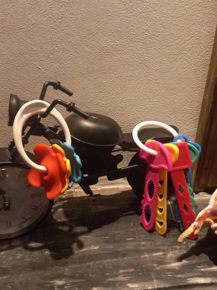 2 Jeux de clé bébé, hochets et anneaux - photo numéro 2