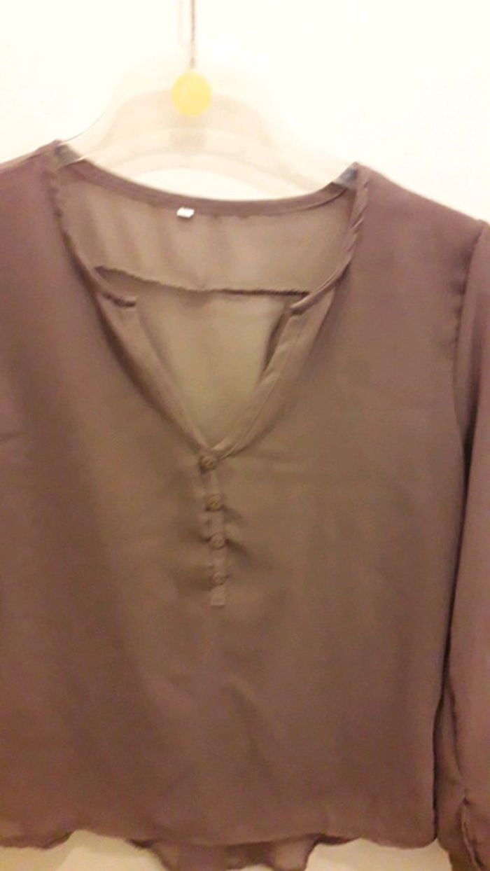 Blouse taupe - photo numéro 2