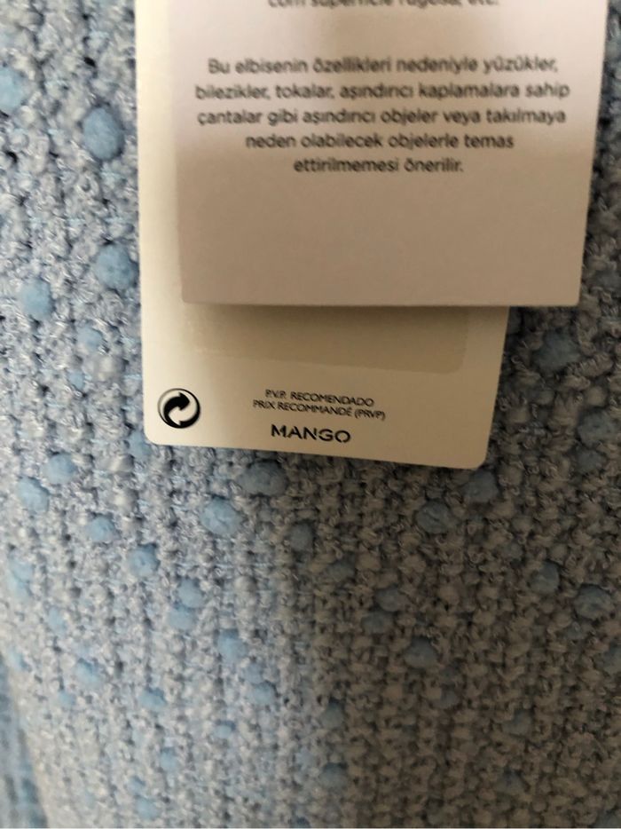 Joli gilet mango bleu ciel neuf - photo numéro 3