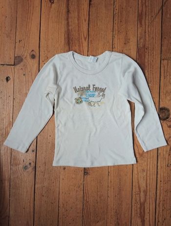 T-shirt ml blanc renne Absorba 5 ans garçon