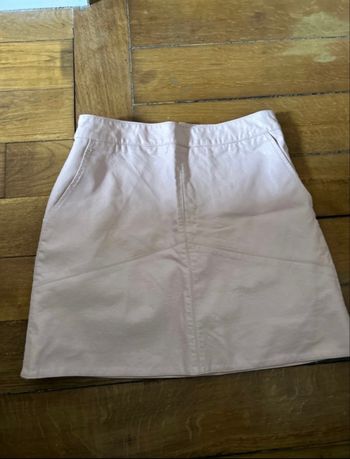 Jupe similicuir rose taille S