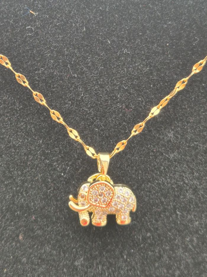 Collier acier inoxydable éléphant - photo numéro 2