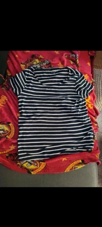 T-shirt manches courtes rayé taille L