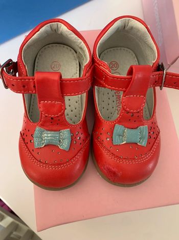 Sandale cuir rouge