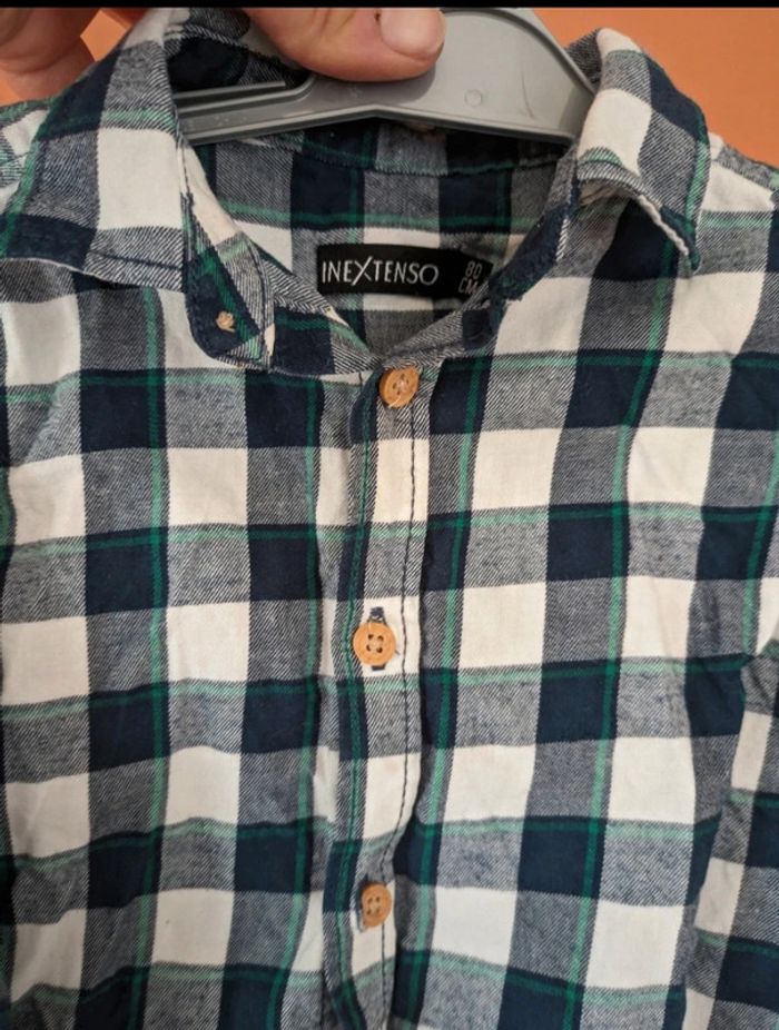 Chemise à carreaux manches longues - photo numéro 2