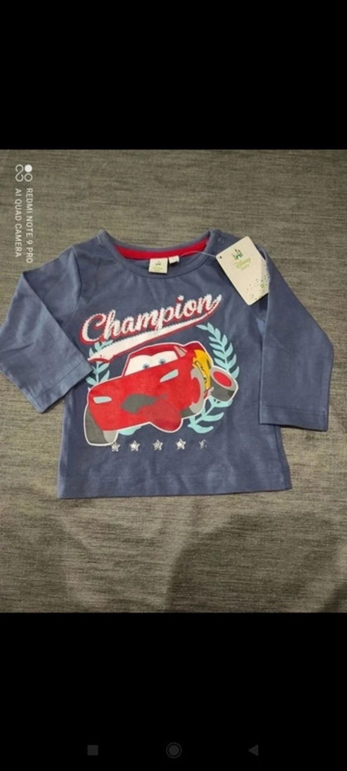 Tee-shirt manches longues Cars 6 mois