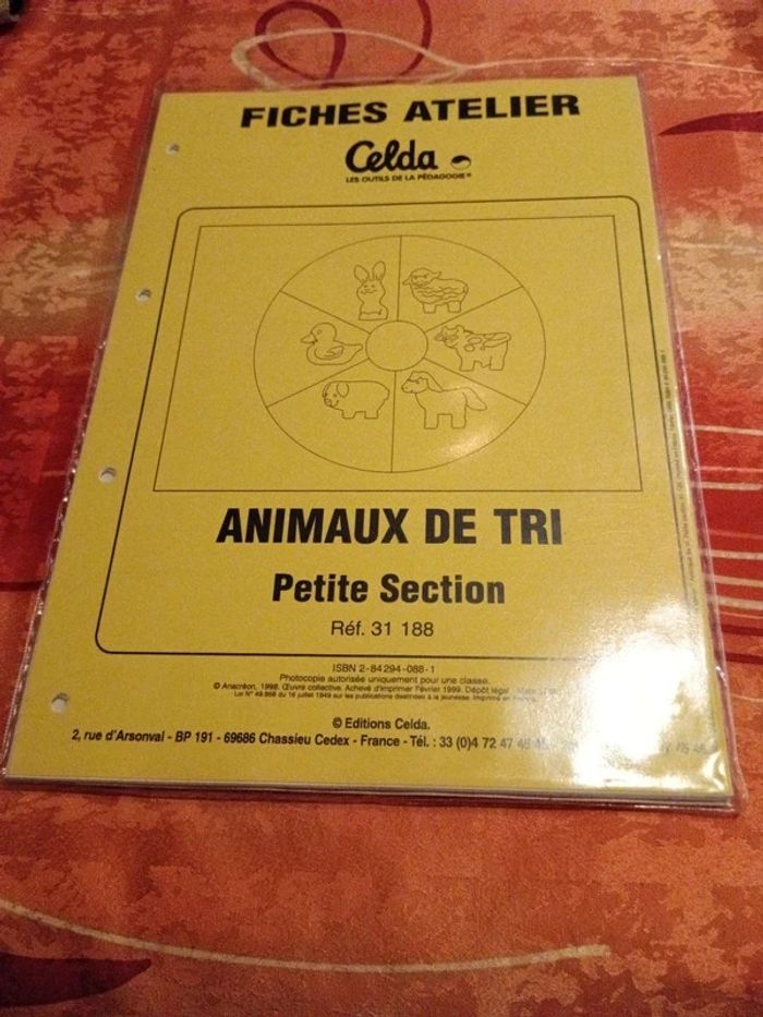 Fiches animaux de tri celda petite section