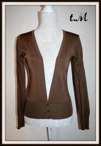 Gilet marron luisant taille M