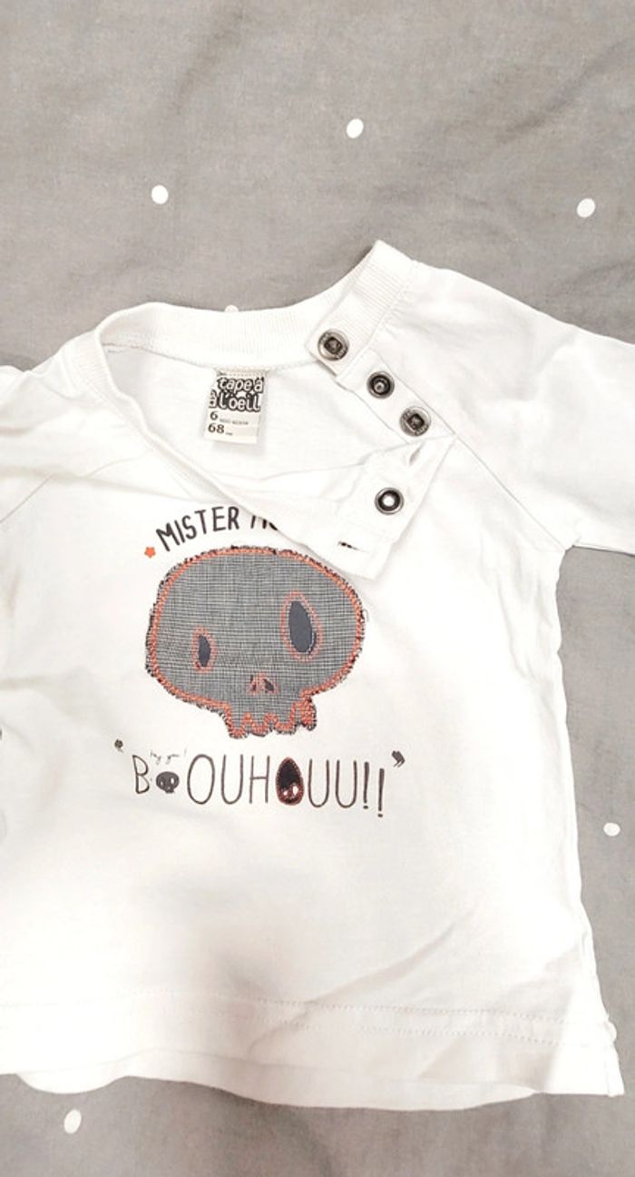 Lot de 3 t-shirts manches longues 6-9 mois – Confort et style pour petit bout - photo numéro 4