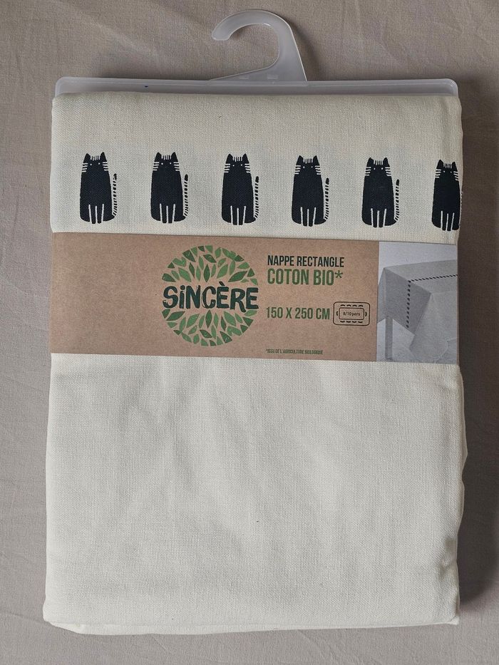 Nappe rectangle coton bio neuf