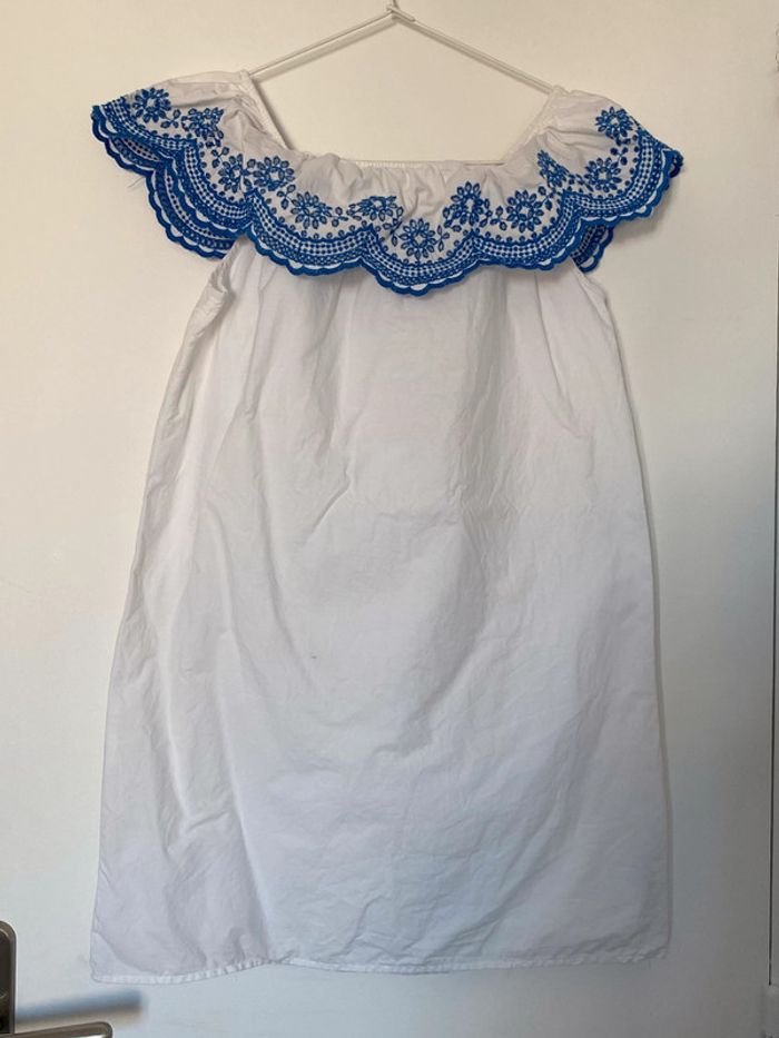 Robe blanche et bleu 11/12 ans (152 cm)