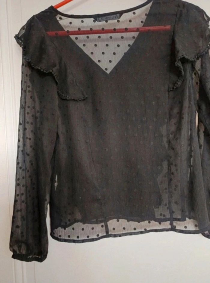 Blouse Zara noir, taille M - photo numéro 3