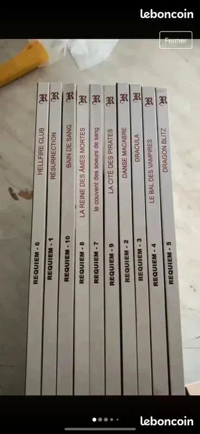 Requiem chevalier vampire lot de 10 bd du tome 1au tome 10 paru au Edition nickel Bon état - photo numéro 2