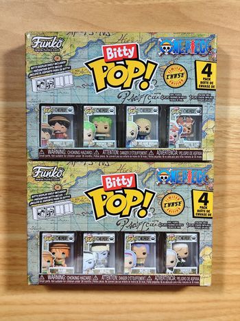 LOT 2 Boîtes Bitty Pop! One Piece (8 Figurines) - Luffy, Zoro, Nami, Smoker, Arlong, Buggy