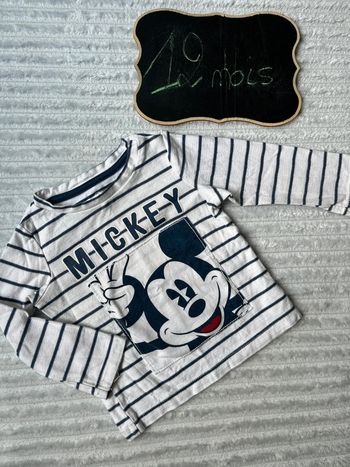 Teeshirt manches longues Mickey 12 mois