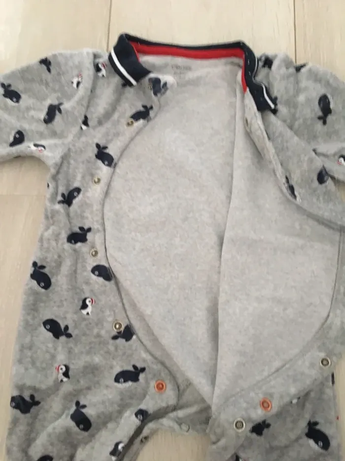 Pyjama velours 6 mois obaibi - photo numéro 4