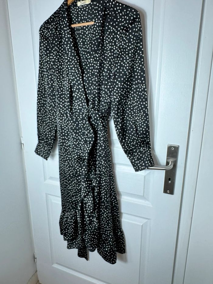 Robe croisée manches longues