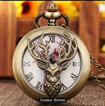 Montre de poche  tête de sert