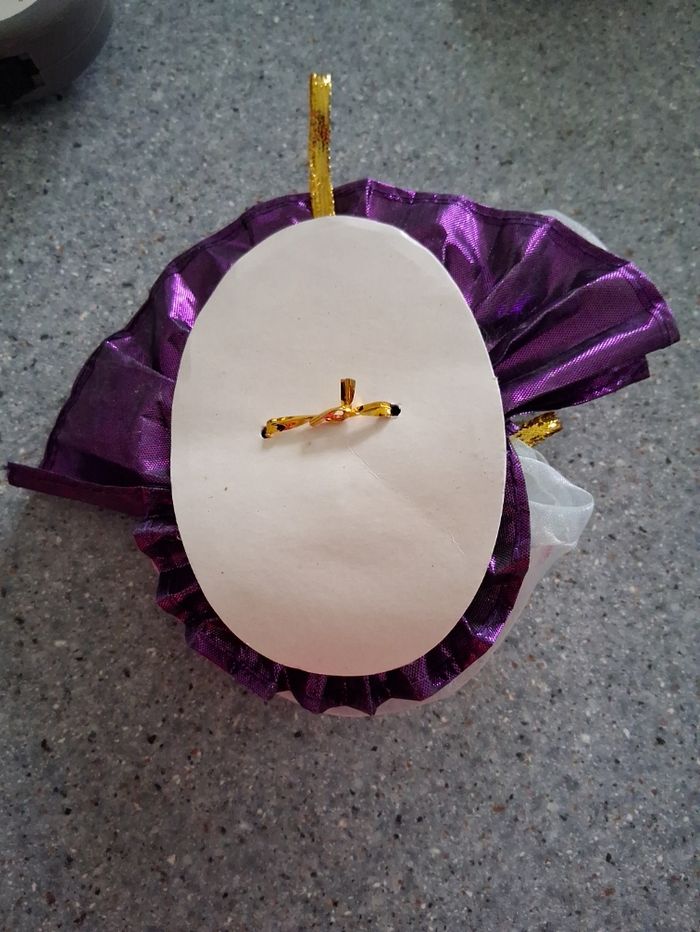 Masque vénitien porcelaine violet - photo numéro 2