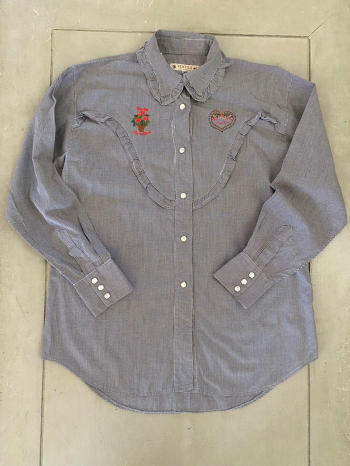Chemise Ventilo La Colline vichy noir et blanc taille M - photo numéro 11