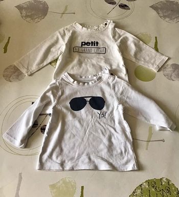 2 t Shirt manche longue taille 9 mois Orchestra