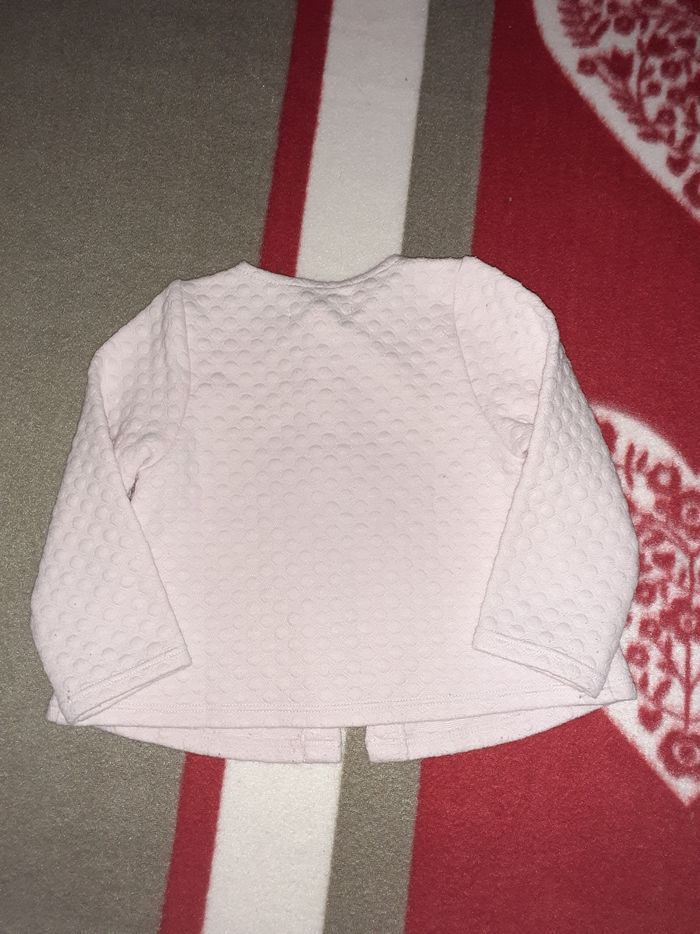 Gilet rose pâle fille 12 mois - photo numéro 2