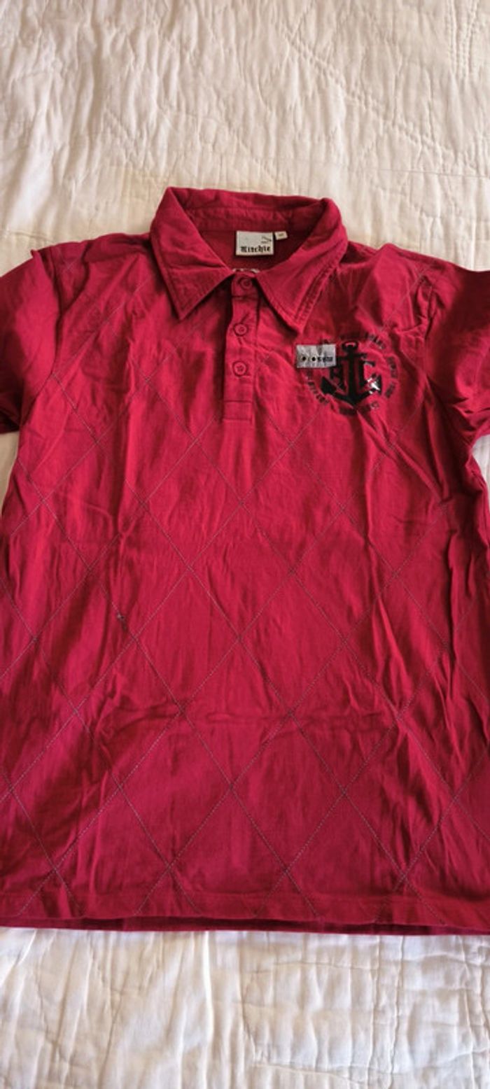 Polo ritchi coton rouge bordeaux M - photo numéro 7