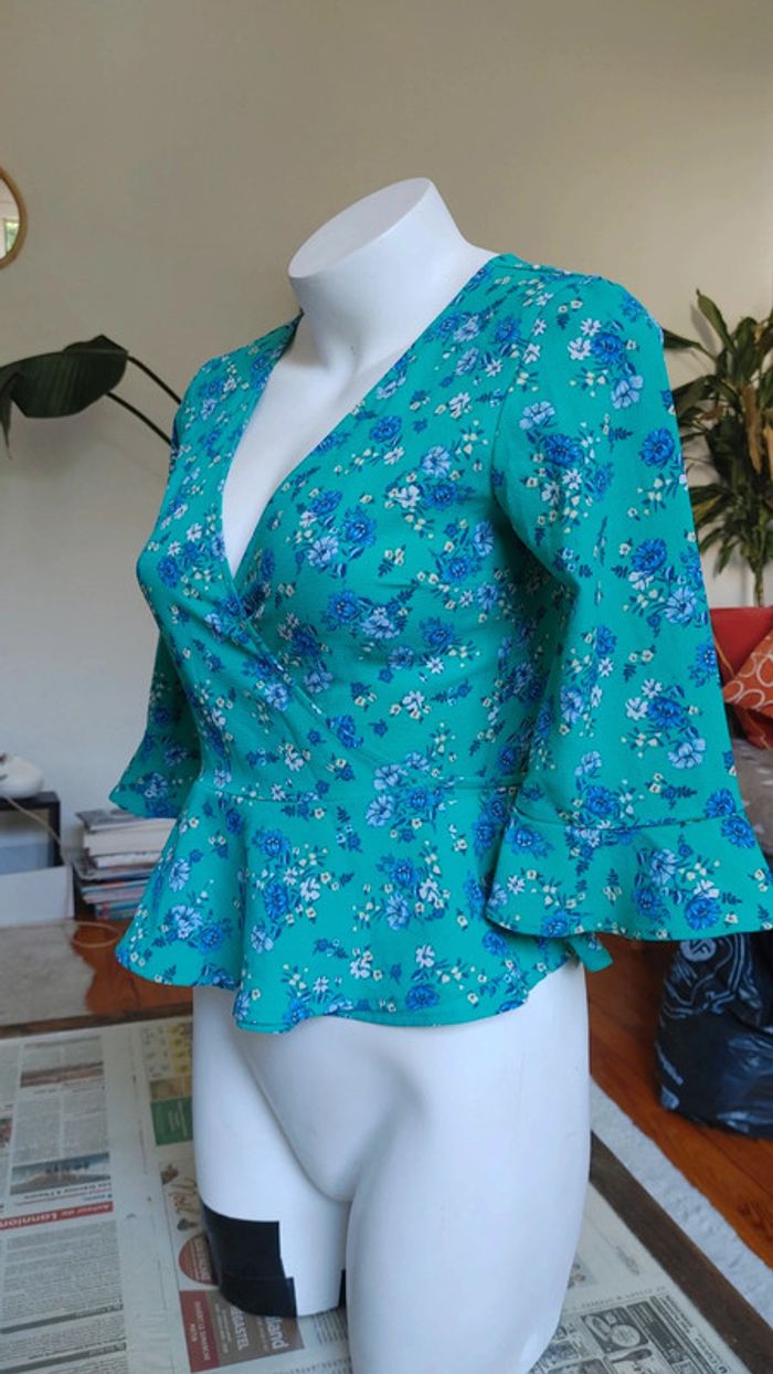 Blouse portefeuille décolleté - photo numéro 2