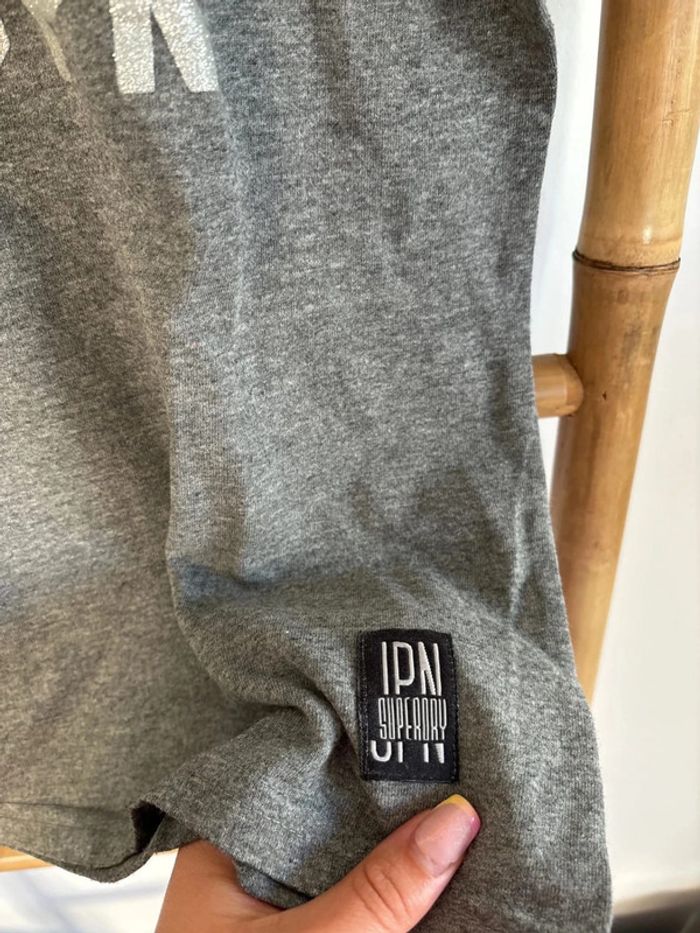 t-shirt gris à paillettes argentées - photo numéro 4