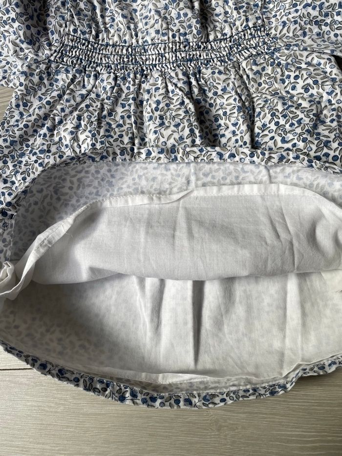 Robe manches longues motif liberty bébé fille Cadet Rousselle - 6mois - photo numéro 3