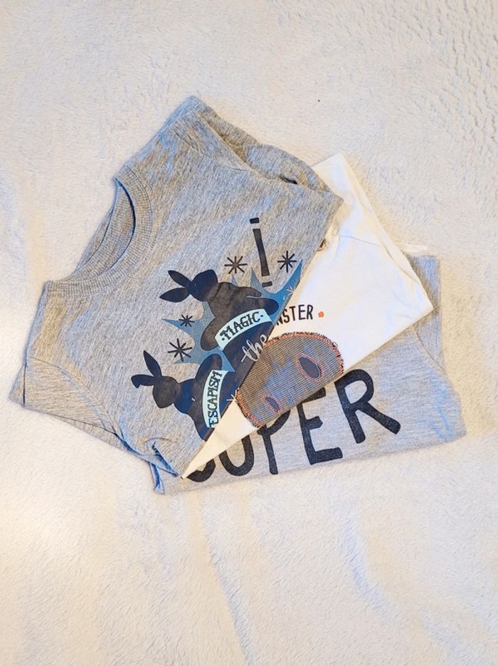 Lot de 3 t-shirts manches longues 6-9 mois – Confort et style pour petit bout - photo numéro 2
