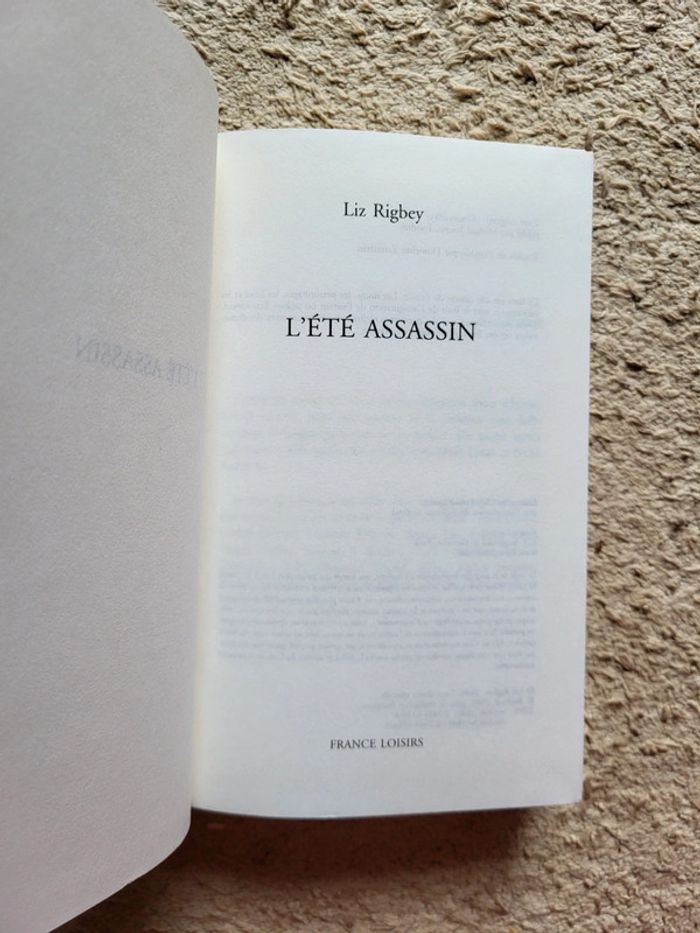 Roman L'été assassin de Liz Rigbey - photo numéro 6