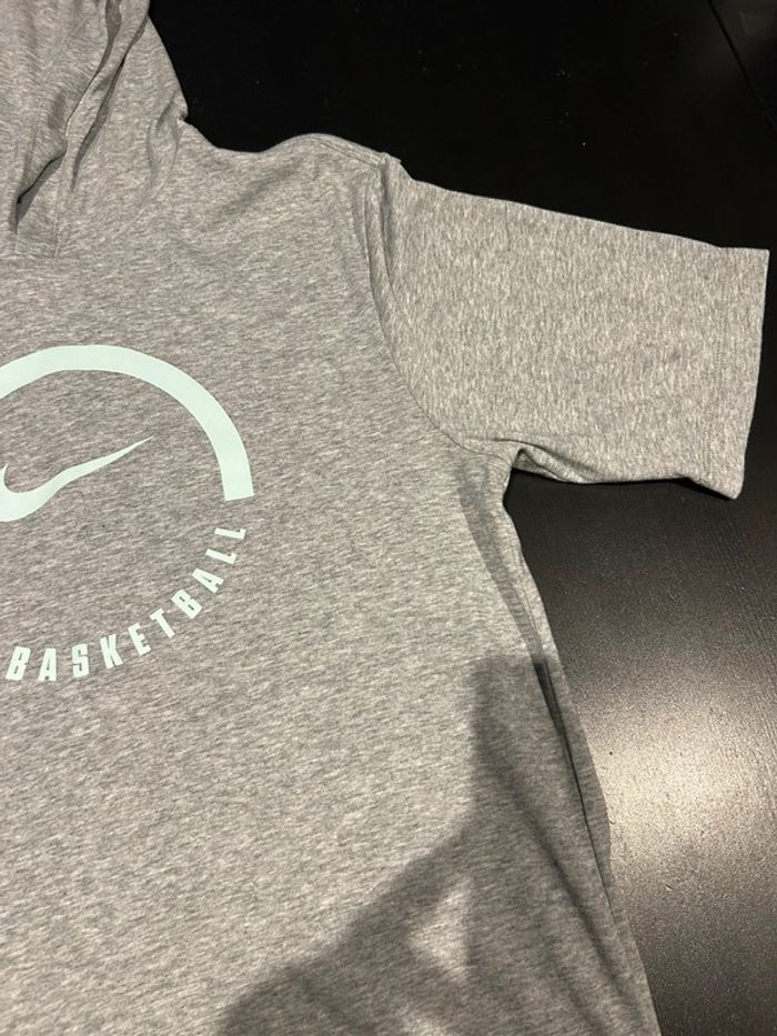 Nike tee shirt gris MC capuche S - photo numéro 7
