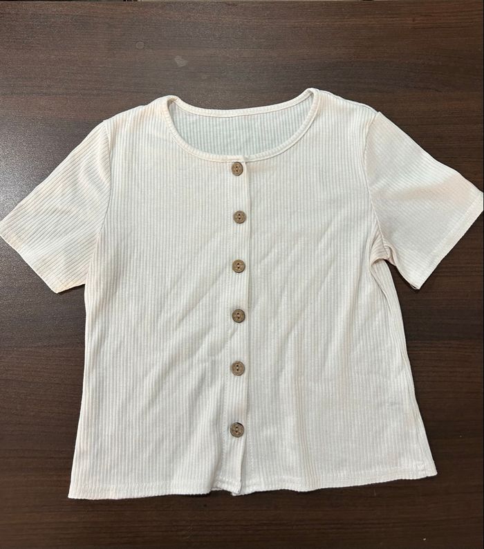 T-shirt blanc femme S - photo numéro 2