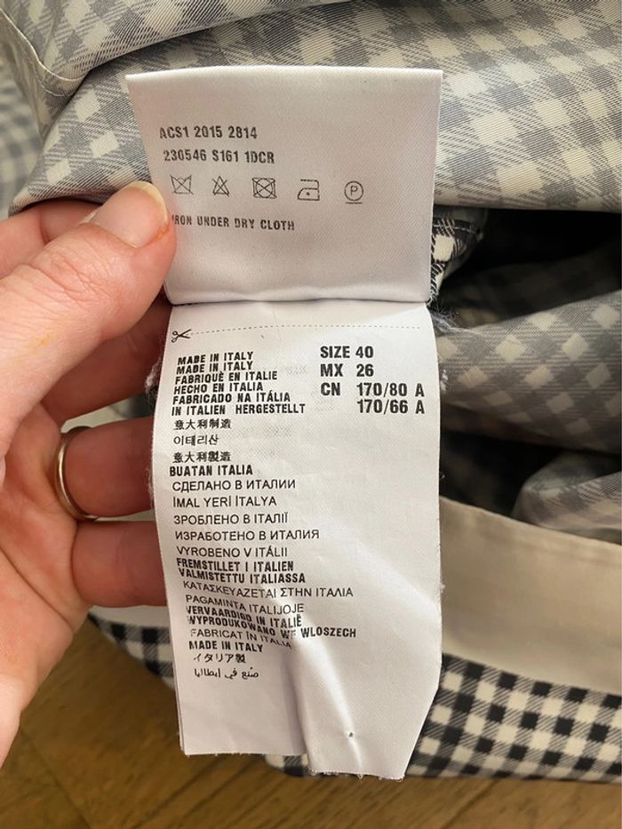 Robe en soie à carreaux noirs et blancs Prada taille 40 IT (36 FR) - photo numéro 7