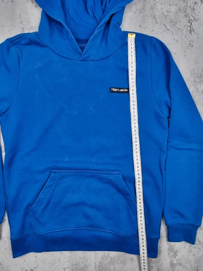 Sweat à capuche Teddy Smith bleu – Taille 12 ans Garçon (mesures en photos) - photo numéro 6