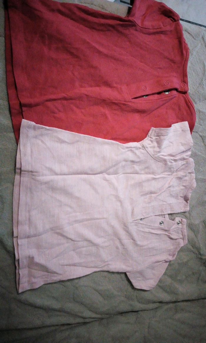 Lot deux t shirt roses - photo numéro 3