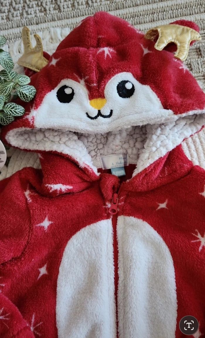 Pyjama Combinaison Bébé Garçon 9mois Rouge - photo numéro 2