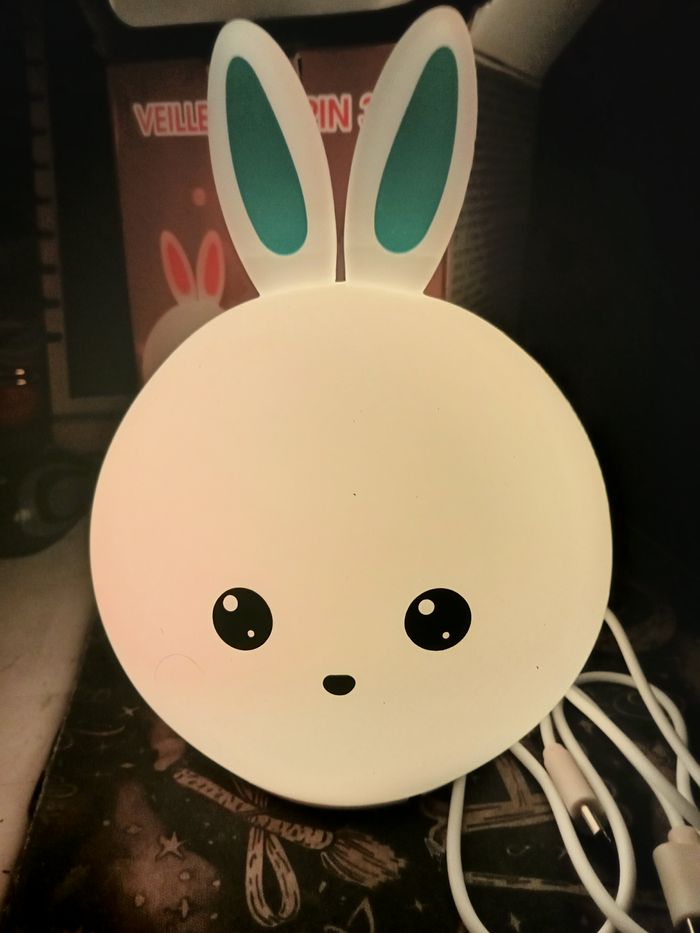 Veilleuse ,Lapin, 3D en Silicone, pour enfants - photo numéro 9