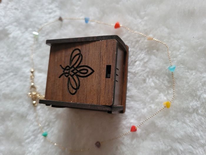 Collier ras de cou plaqué or et zirconiums - photo numéro 6