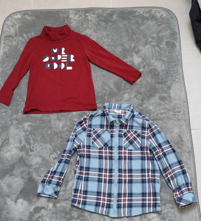 Pull gilet lot hauts vêtement 5 ans garçons - photo numéro 2