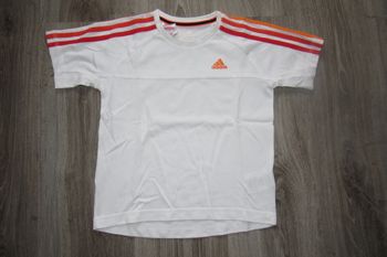  TEE SHIRT MC BLANC GARÇON "ADIDAS" - 7 / 8 ANS - n°04