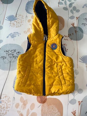 Veste sans manche, doudoune enfant jaune, creeks, garçon 24 mois, 2 ans