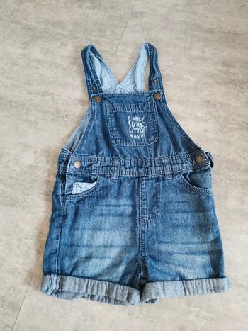 Salopette en jean short bébé garçon 18/24 mois comme NEUVE