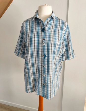 Chemise bleue et blanche 42