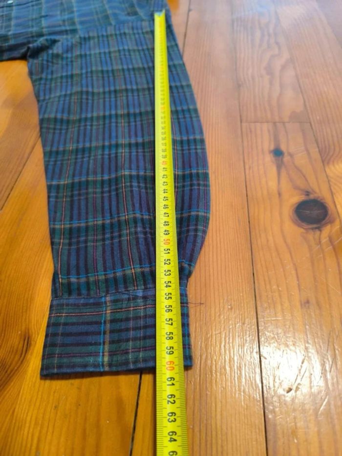 Chemise à carreaux - Ralph Lauren - Tilden - Logo brodé violet - Violet, vert - Taille S - photo numéro 13